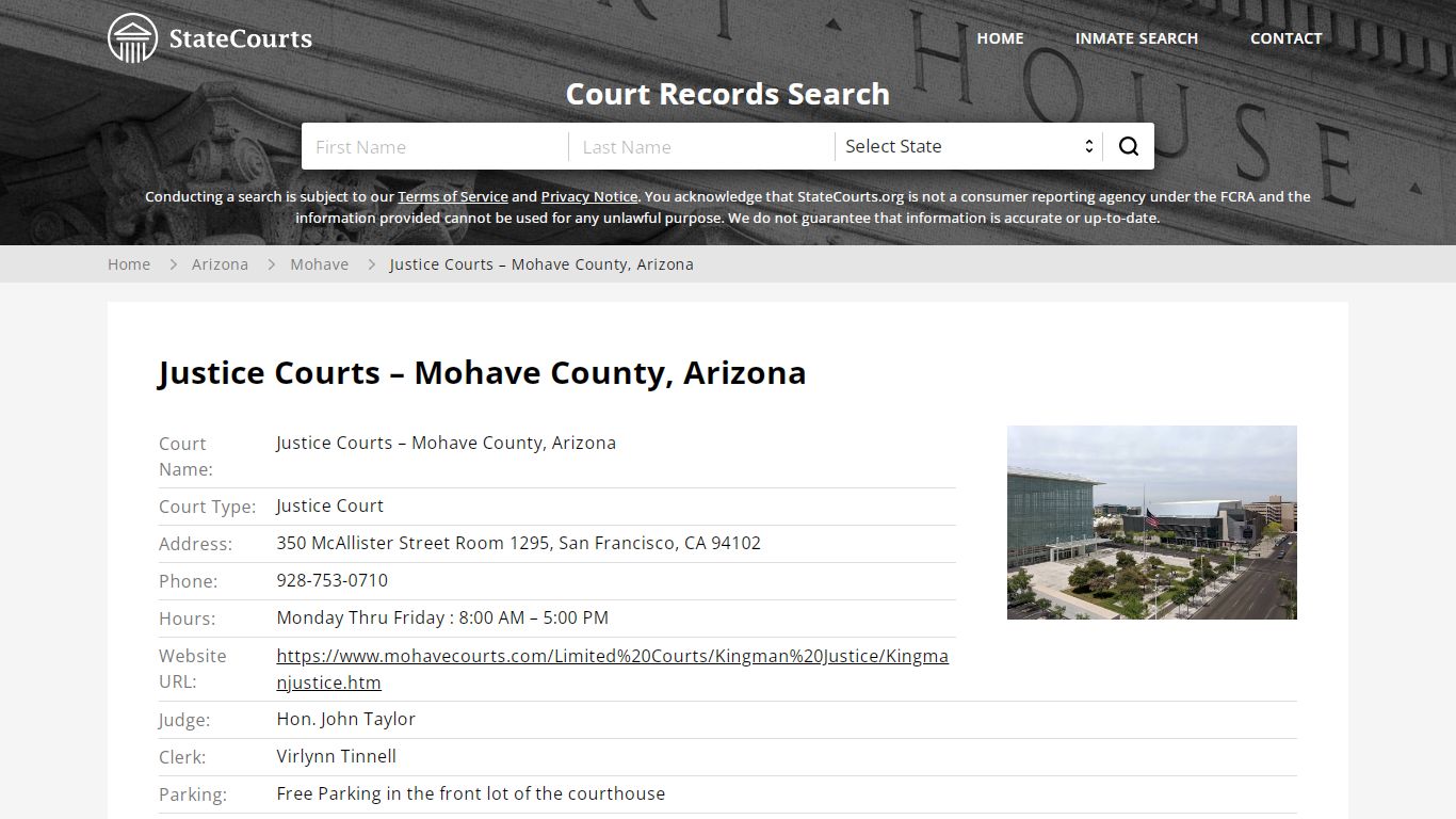 Justice Courts – Mohave County, Arizona